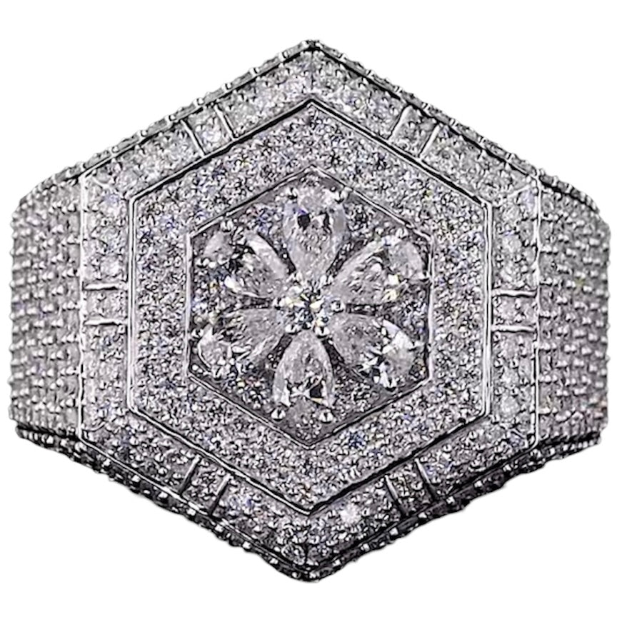 DIAMOND HEXAGON RING