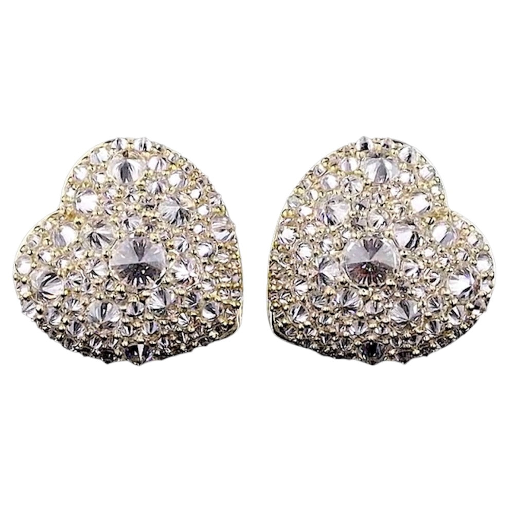 INVERTED DIAMOND HEART EARRINGS